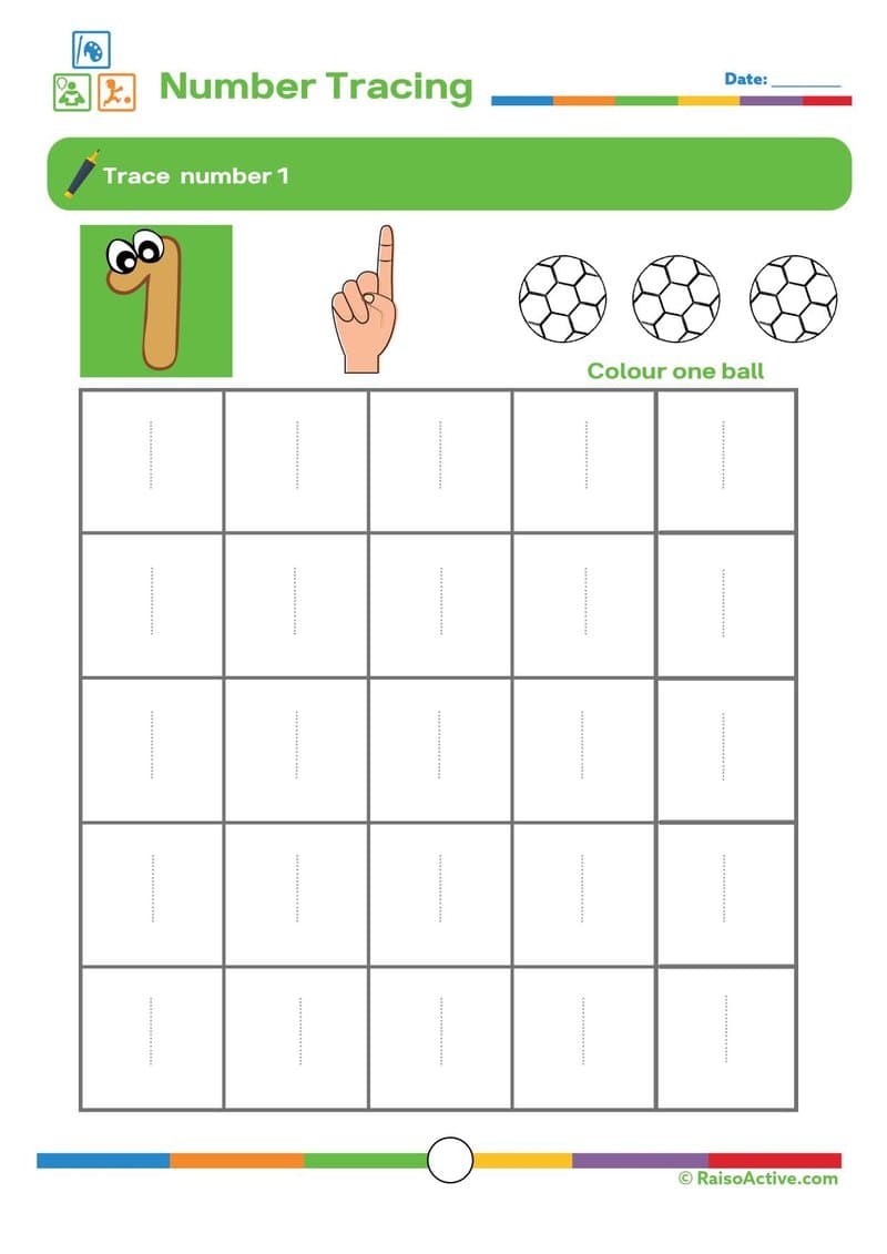 Number Tracing & Counting Activity Book 0-20 for Preschool & Kindergarten - Page 3