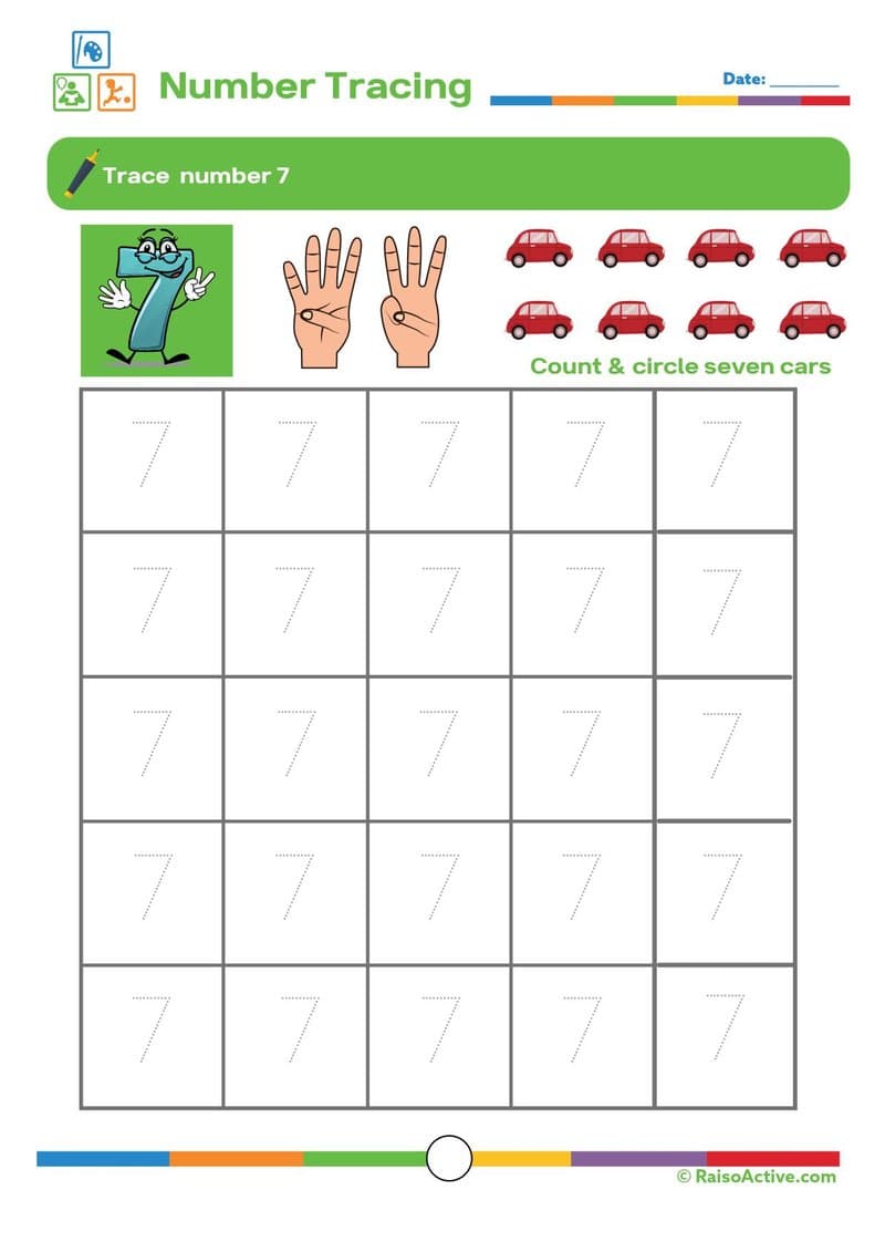 Number Tracing & Counting Activity Book 0-20 for Preschool & Kindergarten - Page 9