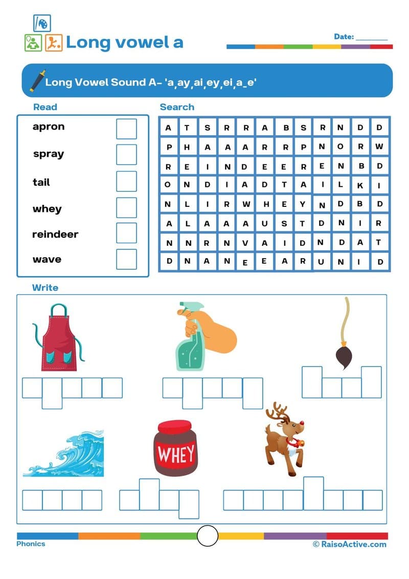 Phonics Level 3 Long Vowels Activity Book for Kindergarten & 1st Grade - Page 14