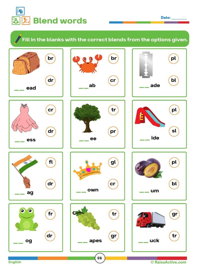 Play Based Learning Worksheets: English, Math, EVS for Kindergarten (Ages 5-6) - Page 9