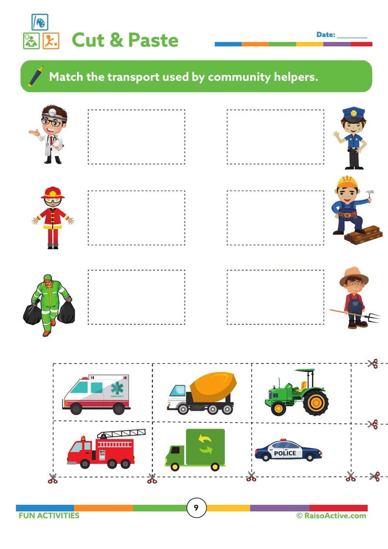 Preschool Scissor Skills Activity Book: Fine Motor & Craft Fun for Ages 3-6 - Page 9