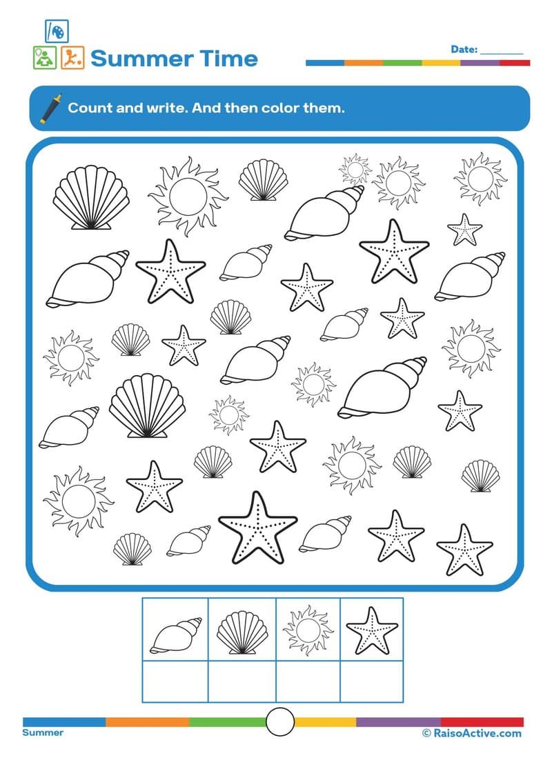 Summer Activity Pack: Math, Literacy, Puzzles & More for Preschool & Kindergarten - Page 3